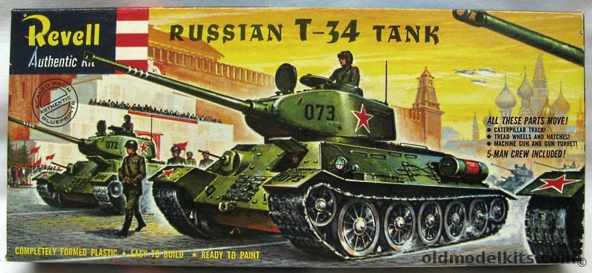 Revell 1/40 Russian T-34 Tank S Issue, H538-129 plastic model kit